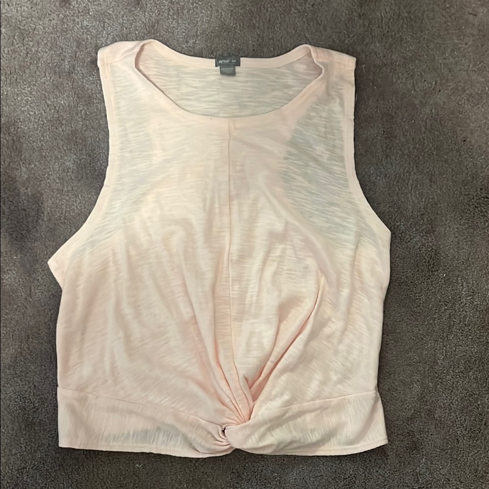 Maurices Pink Sleeveless Crop Muscle Tee